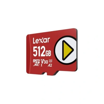 Image of Lexar Play Micro SD Card 512GB, microSDXC UHS I Card, up to 205MB/s read, 140MB/s write, Class 10, U3, V30, A2, 4K Video, High Speed Memory for Switch/Portable Gaming Devices/Smartphones