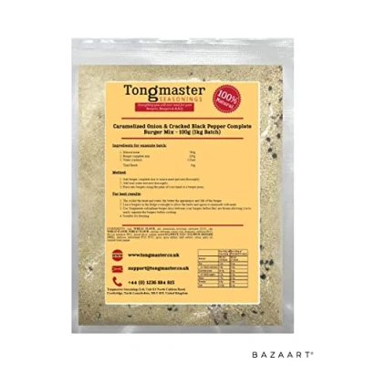 Image of Caramelised Onion &amp; Cracked Black Pepper Complete Burger Mix 100g (1kg Batch)