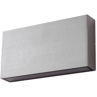 Image of Lindby LED outdoor wall lamp Jarte, grey, metal, 17cm, IP54