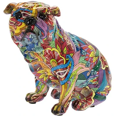 Image of Lesser &amp; Pavey Groovy Art Sitting French Bulldog Animal Dog Figurine Statue