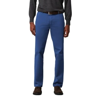 Image of MEYER Mens Chino Trousers Rio Blue (UK, Waist &amp; Inseam, 38, 32, Blue)