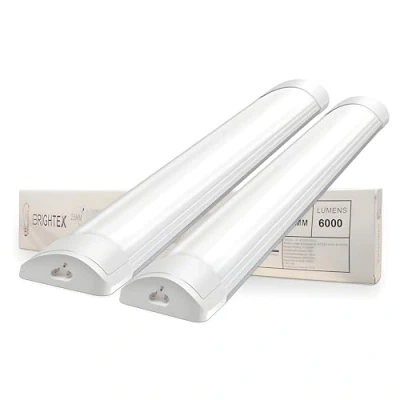 Image of Brightex, Pack of 2 Led Batten Light Linkable 4ft 50W 6000 lUMEN Connectable Tube Strip Lights 7000K for Garage Office Shop Home