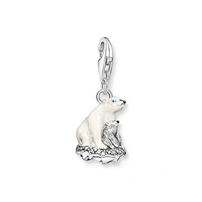 Image of Thomas Sabo 1911 691 7 Charm Pendant with Polar Bears in 925 Sterling Silver