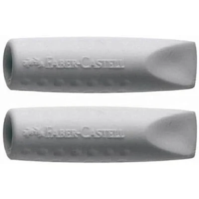 Image of Faber Castell Grip 2001 Eraser Cap Twin Pack Grey (Pack of 5)