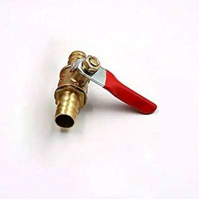 Image of Barbed Connector Vogueing Tool Brass Ball Valve Faucet Shut Off for Hose Pipe Joiner (10MM, 1Pcs)