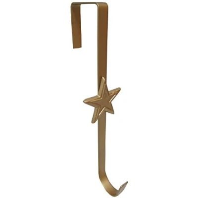 Image of Christmas Concepts® Metal Wreath Hanger Gold Star Design 29cm