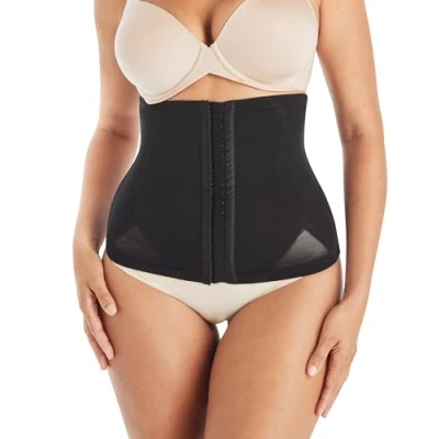 Image of Maidenform Women&#039;s Ultra Sculpts Smoothing Waist Trainer, Firm Control Shapewear, Black, S