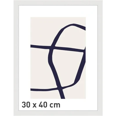 Image of accent by nielsen Velino Photo Frame 30 x 40 cm Wooden Picture Frame, White With Protective Glass Front