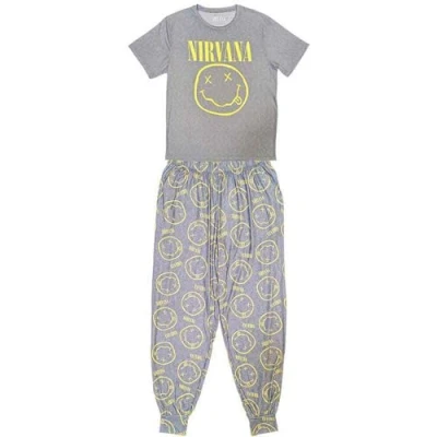 Image of Nirvana Yellow Grunge Smile Pyjamas L