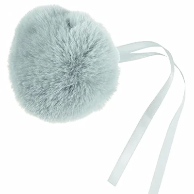 Image of Light Blue Giant 11cm Faux Fur Pom Gift Wrap, Home Decor &amp; Crafts