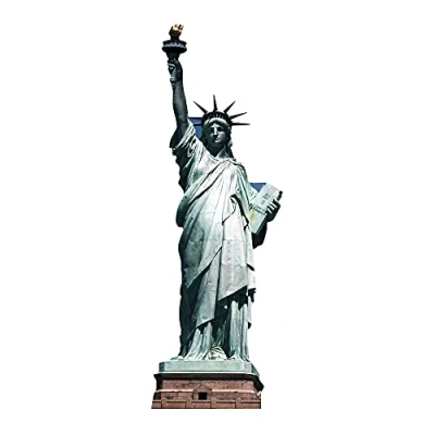 Image of Star Cutouts Cut Out of Statue Liberty,Grey