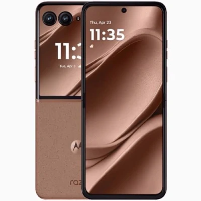 Image of Motorola RAZR 50 Ultra 5G XT2451 3 512GB + 12GB RAM Dual SIM (Nano, eSIM) Unlocked Android 14 Flip Smartphone Mocha Mousse