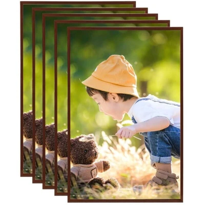 Image of vidaXL Photo Frames Collage 5 pcs for Wall or Table Bronze 70x90cm MDF