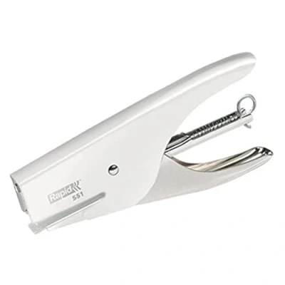 Image of Rapid Supreme S51 Stapling Pliers, 15 Sheet Capacity, Uses No. 21 Staples, Ergonomic Design, Metal, White, 10538708