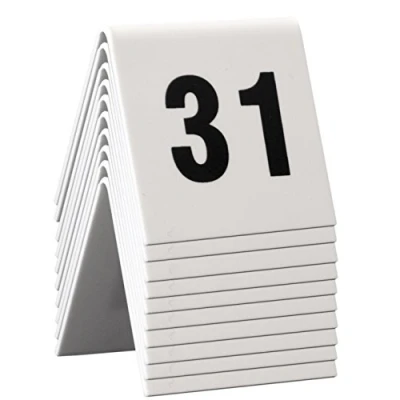 Image of Securit Table Signs, Numbers 31 40, 4 x 5 cm (TN 40), TN 40 WT