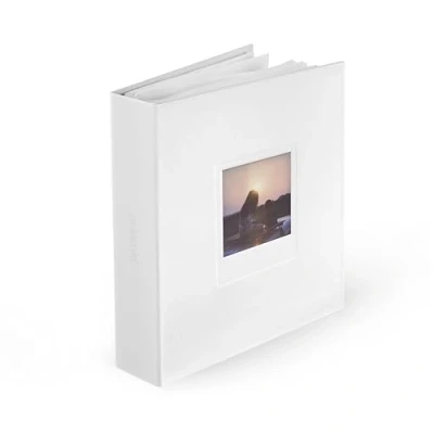 Image of Polaroid Photo Album White Large for i Type, 600, and SX 70 instant photos, capacity 160 photos (6379)
