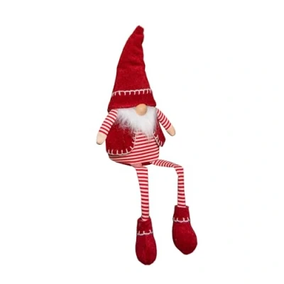 Image of Samuel ALEXANDER 50cm Red and White Stripe Sitting Christmas Gonk Decoration with Dangly Legs