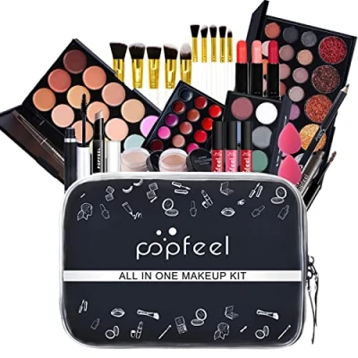 Image of FantasyDay All in one Makeup Set Gift Surprise Full Kit for Women Multipurpose Essential Starter Bundle Include Eyeshadow Palette Lipstick Blush Concealer Face Powder Eyeliner Mascara Brush