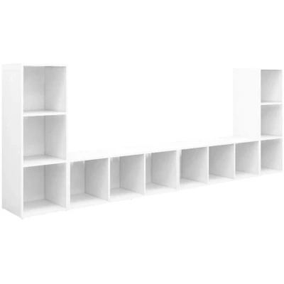 Image of vidaXL TV Cabinets 4 pcs White 107x35x37 cm Engineered Wood