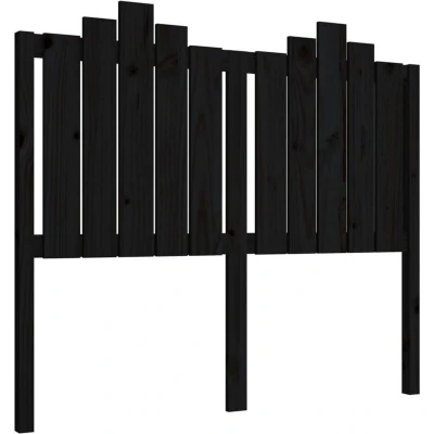 Image of vidaXL Bed Headboard Black 126x4x110 cm Solid Wood Pine