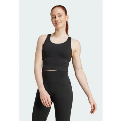 Image of adidas Women Adult All Me Medium Support Bra Tank 2XS Black