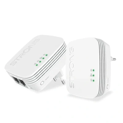 Image of STRONG POWERLWF600DUOMINI POWERLINE 600 small and compact wifi to take the network anywhere at your home using electrical system.