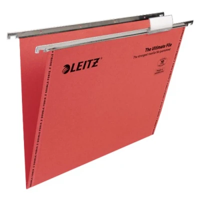 Image of Leitz Ultimate 1742 A4 V Base Suspension File (Pack of 50) Red