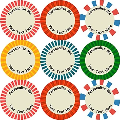 Image of 144 Personalised Rock Candy 30mm Glossy Reward Stickers for School Teachers, Parents