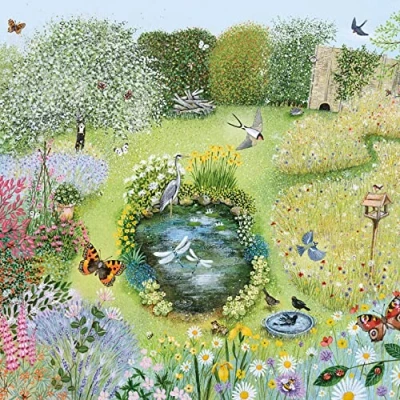 Image of Museums &amp; Galleries Lucy Grossmith Wildlife Garden Coast and Country Art Greeting Card
