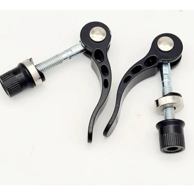 Image of Set of 2 Bicycle Quick Release Seat Clamps, 6 x 50 mm, black