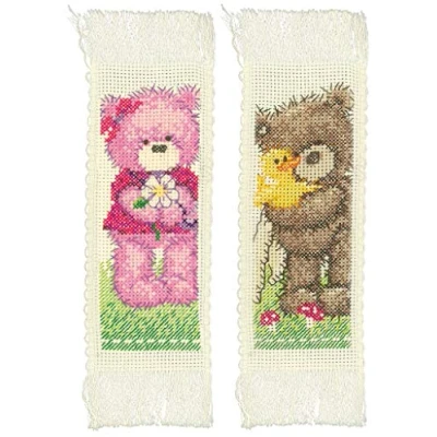 Image of Vervaco Bookmarks: Popcorn (Set of 2), Polyester Cotton, Multi Colour, 40 x 2 20 cm