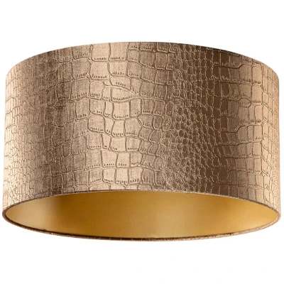 Image of Qazqa Velvet Lampshade Crocodile Design with Gold Interior 50I50I25