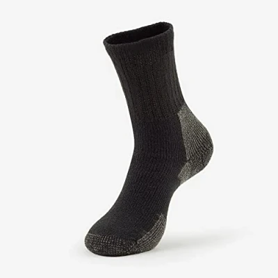 Image of 1 Pair Black Hiking Thick Cushion Socks With Thorlon Men&#039;s 8.5 12 Mens Thorlos