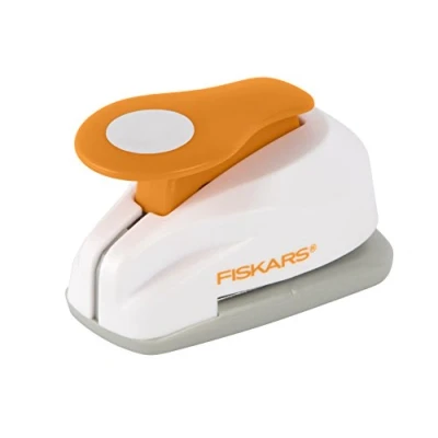 Image of Fiskars Circle Punch, Cardstock, White,Orange, S