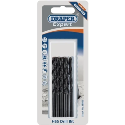 Image of Draper HSS Drill Bit, 5.0mm (Pack of 10)