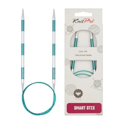 Image of KnitPro Knitting Pins: Circular, Metal Nylon, Green, 5mm