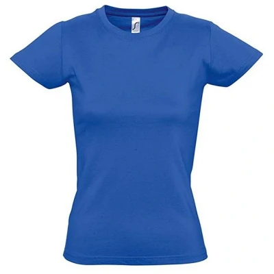 Image of SOLS Womens/Ladies Imperial Heavy Short Sleeve T Shirt (Royal Blue) Cotton Size Small