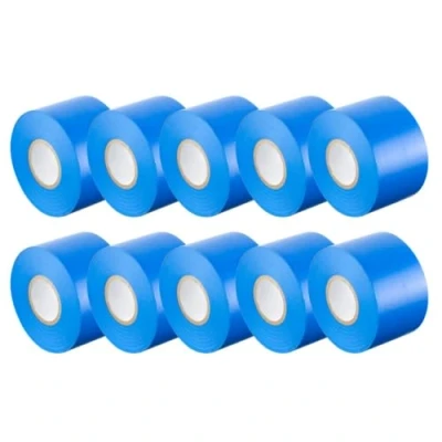 Image of Gocableties Blue Wide Electrical Tape, 50mm x 33m, 2&quot; Strong Self Adhesive PVC Insulation Tape for Insulating, Repairing and Protecting Wires, 12 Rolls