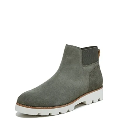 Image of Vionic Charm Brionie Women&#039;s Ankle Boot Suede Shoes That Includes Three Zone Comfort for Heel Pain and Plantar Fasciitis with Orthotic Insole Arch Support Medium Fit Olive UK 4.5