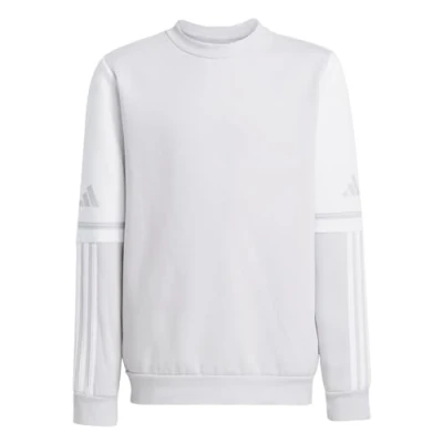Image of adidas Unisex Kids SQUADRA25 SWEAT CREW KIDS, team light grey/white, 11 12 Years