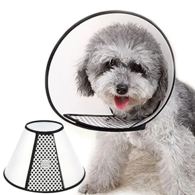 Image of SUQ Pet Cone Recovery, Small Size Adjustable Elizabeth Protective Collar, Anti Bite Lick Safety Neck Cover, for after Surgery Wound Healing, Bathing, Trimming Nails (30 33cm)