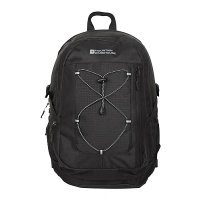 Image of Mountain Warehouse Peregrine 30L Backpack Ripstop Daypack For Travelling, Festival Black