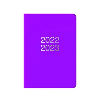 Image of Letts of London A5 Dazzle Week to View 22.23 Academic Diary Purple