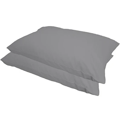 Image of Set of 2 pillow cases (polyester) grey