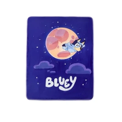 Image of Northwest Bluey Micro Raschel Throw Blanket, 46&quot; x 60&quot;, Over The Moon