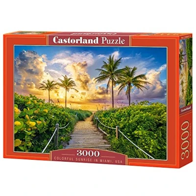 Image of Puzzle 3000 pièces : Lever de soleil coloré à Miami, USA