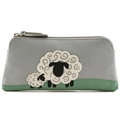 Image of Mala Leather Valais Sheep Zip Top Glasses Case 5203 21