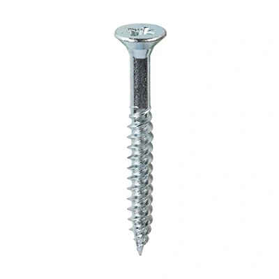 Image of TIMCO Twin Threaded Woodscrews PZ Double Countersunk 12 x 2 Zinc Plated Box of 200