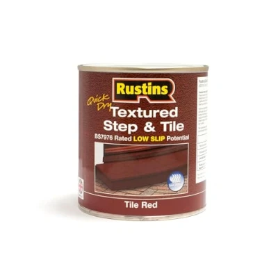 Image of Rustins Textured Step &amp; Tile Paint 500ml Red