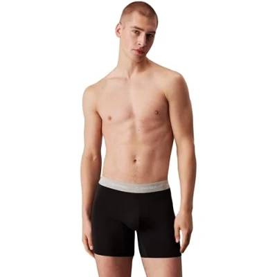 Image of Calvin Klein, Men&#039;s, Boxer Brief 5Pk 000NB3794A, Black (B Tur, R Gr, Gr H, D Mv, Sd Wbs), S